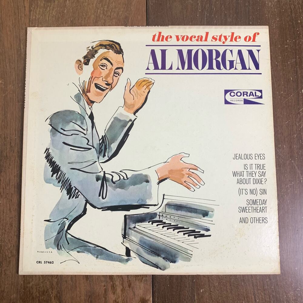 The Vocal Style Of‎ Al Morgan 1965 Coral Records LP Vinyl Record
